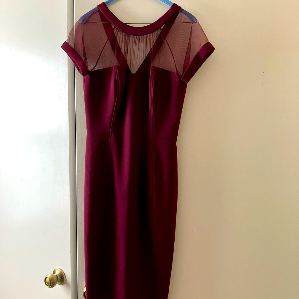 Maggy London Illusion crepe cocktail dress.